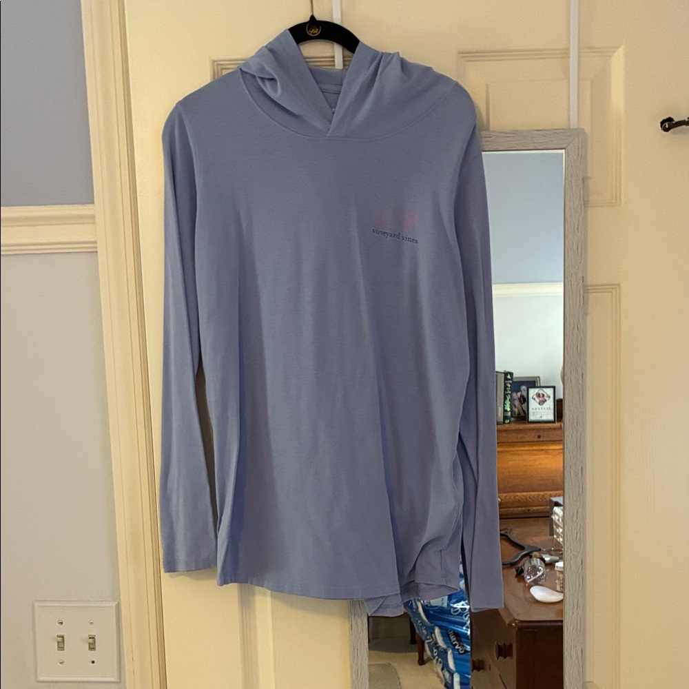 Vineyard Vines Light Blue Long-Sleeve Hooded Top